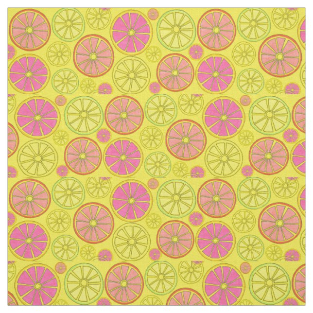 Zitrusfrüchte (Grapefruit Lemon Limon Orange) Stoff (Muster)