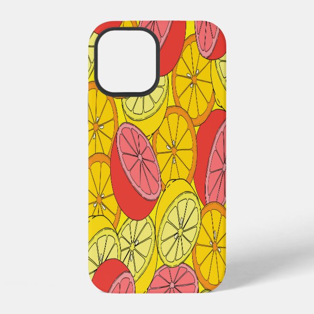 Zitrusfrüchte Helles, nahtloses Muster iPhone Hülle (Rückseite)