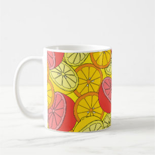Zitrusfrüchte Helles, nahtloses Muster Kaffeetasse