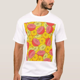 Zitrusfrüchte Helles, nahtloses Muster T-Shirt