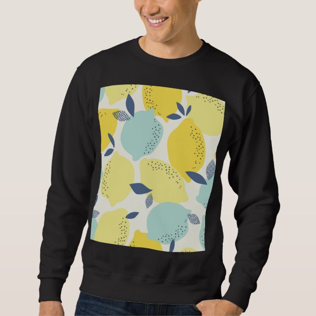 Zitrusfrüchte, lebendiges, nahtloses Muster. Sweatshirt (Vorderseite)