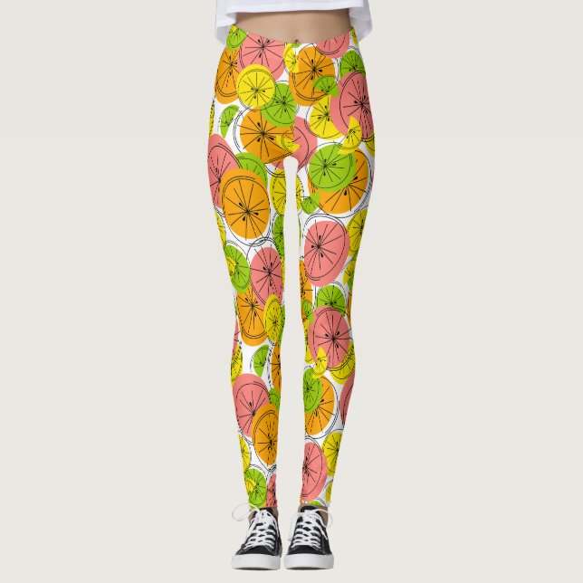 Zitrusfrüchte Leggings (Vorderseite)