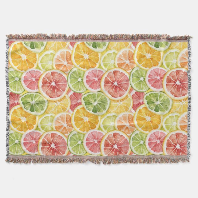 Zitrusfrüchte Limette Zitrone Orange Grapefruit Decke (Vorderseite)