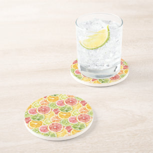 Zitrusfrüchte Limette Zitrone Orange Grapefruit Getränkeuntersetzer