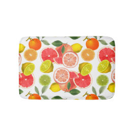 Zitrusfrüchte mit Blätter Badematte