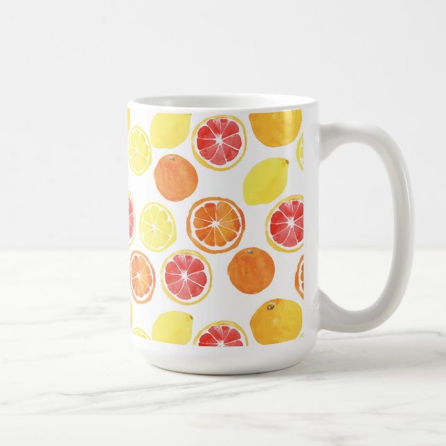 Zitrusfrüchte-Muster Kaffeetasse (Rechts)