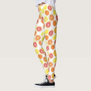 Zitrusfrüchte-Muster Leggings