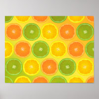 Zitrusfrüchte Muster.. Orange, Limon und Zitrone
