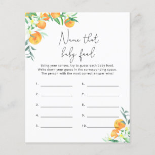 Zitrusfrüchte - Name dieses Baby Food Dusche Spiel