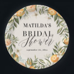 Zitrusfrüchte, Orange   Blüten Brautparty Party De Pappteller<br><div class="desc">Zitrusfrüchte,  Orange   Blüten Brautparty Party Dekor. Schönes Aquarell-Blatt,  Früchte und Blumenbilder. Party einer Sammlung.</div>