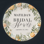 Zitrusfrüchte, Orange   Blüten Brautparty Party De Pappteller<br><div class="desc">Zitrusfrüchte,  Orange   Blüten Brautparty Party Dekor. Schönes Aquarell-Blatt,  Früchte und Blumenbilder. Party einer Sammlung.</div>