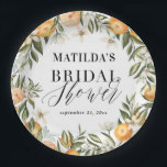 Zitrusfrüchte, Orange   Blüten Brautparty Party De Pappteller<br><div class="desc">Zitrusfrüchte,  Orange   Blüten Brautparty Party Dekor. Schönes Aquarell-Blatt,  Früchte und Blumenbilder. Party einer Sammlung.</div>