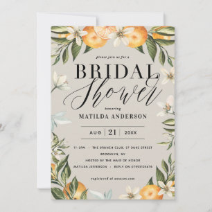 Zitrusfrüchte, Orangen, Blüten Brautparty Party