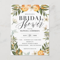 Zitrusfrüchte, Orangen, Blüten Brautparty Party