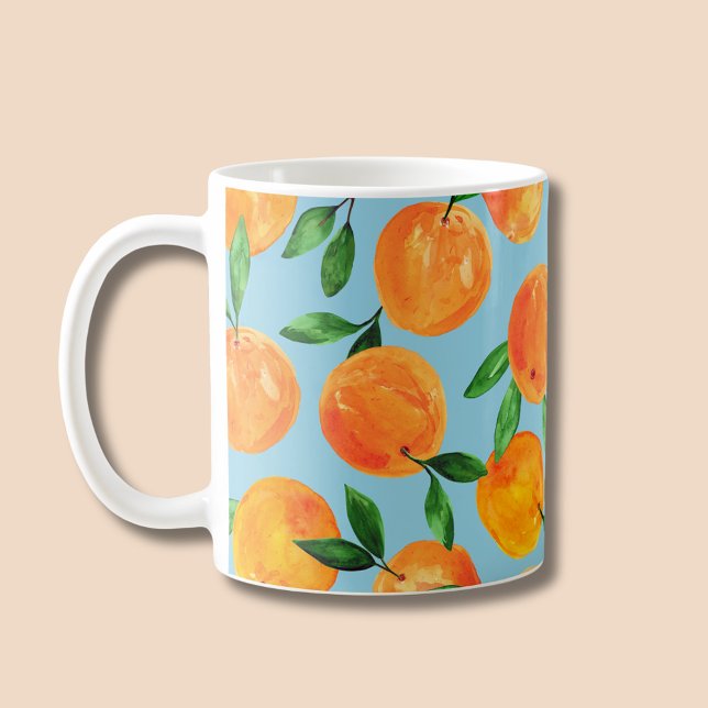 Zitrusfrüchte-Orangen-Muster Kaffeetasse (Citrus Oranges Summer Fruit pattern coffee mug)