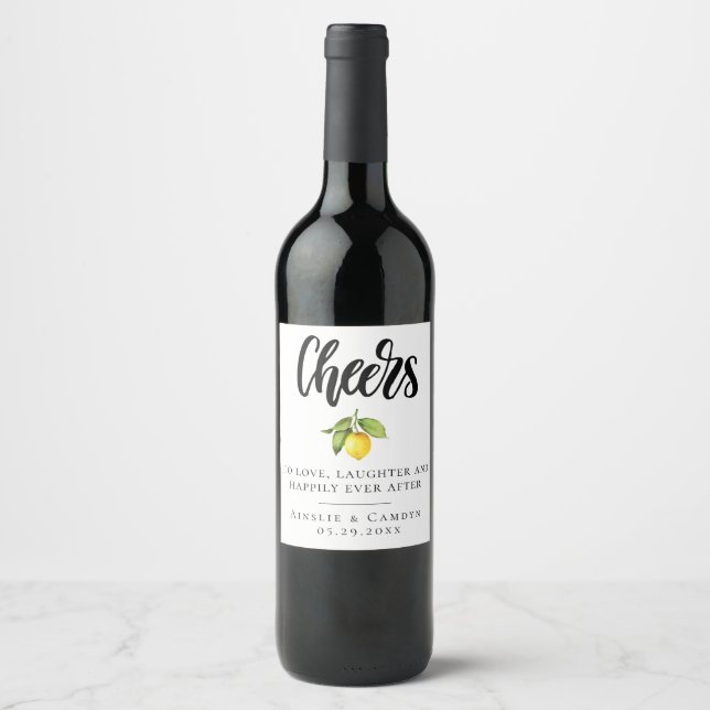 Zitrusfrüchte Orchard, Personalisiertes Weinlabel Weinetikett (Vorderseite)