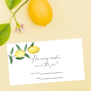 Zitrusfrüchte - Raten Sie mal, wie viele Bonbons d Begleitkarte