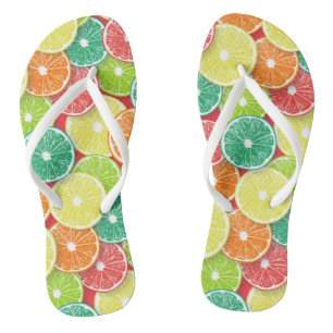 Zitrusfrüchte-Scheiben Pop Art 2 Flip Flops