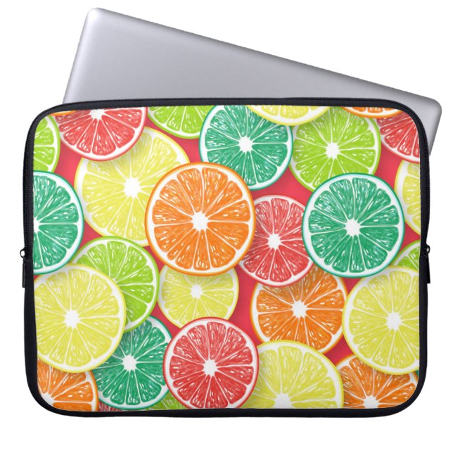 Zitrusfrüchte-Scheiben Pop Art 2 Laptopschutzhülle (Vorderseite)