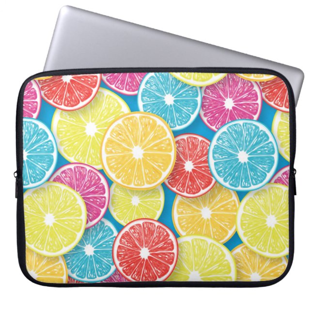 Zitrusfrüchte Scheiben Pop Art Laptopschutzhülle (Vorderseite)