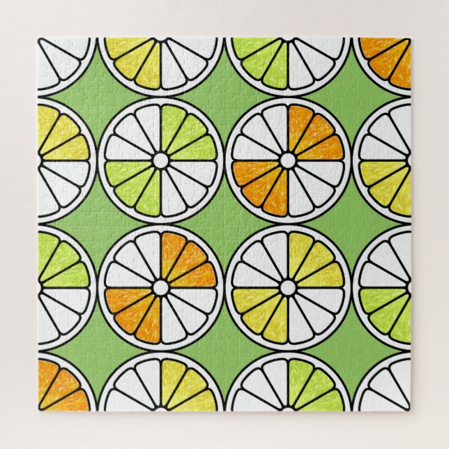 Zitrusfrüchte, Sommer nahtlos. Puzzle (Vertikal)