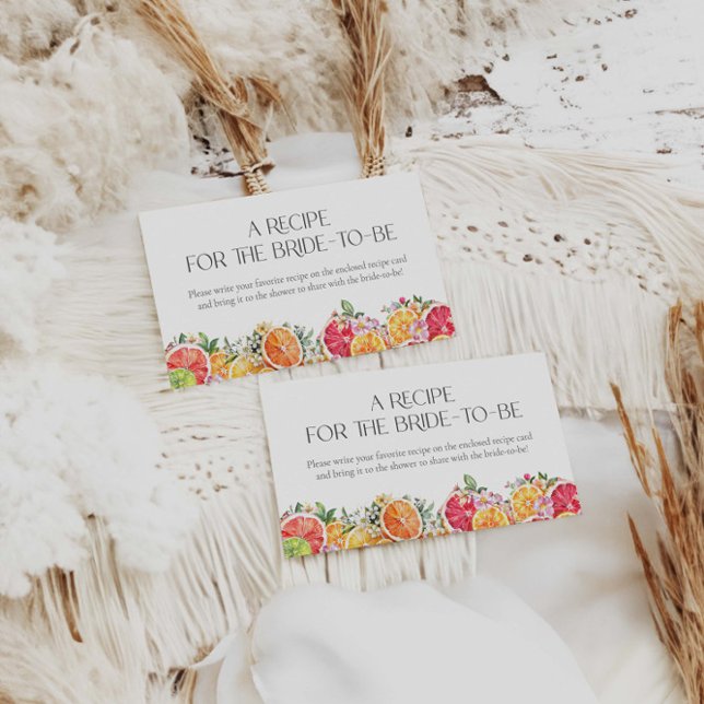 Zitrusfrüchte Sommerrezept für die Braut Begleitkarte (Von Creator hochgeladen)