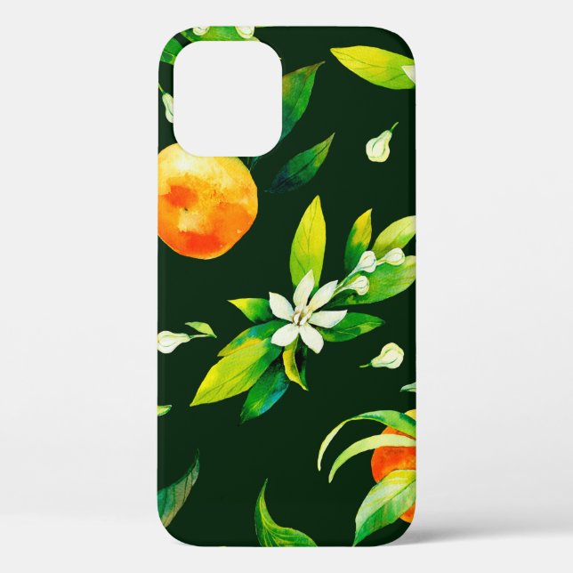 Zitrusfrüchte und Blätter aus nahtlosem Aquarell Case-Mate iPhone Hülle (Rückseite)