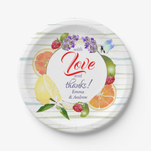 Zitrusfrüchte   Vielen Dank Pappteller