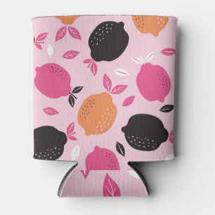 Zitrusfrüchte, Vintages Textilmuster. Dosenkühler