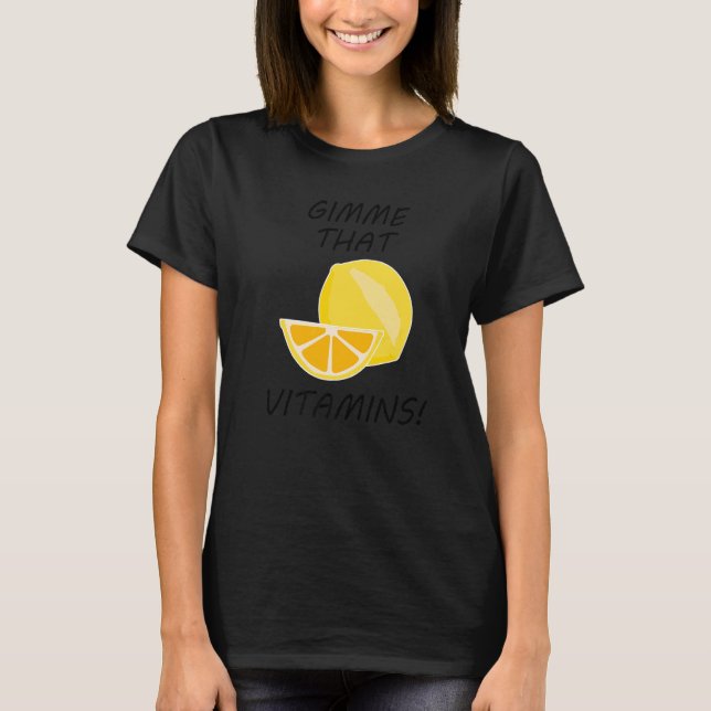 Zitrusfrüchte Vitamine Zitronenfrüchte T-Shirt (Vorderseite)