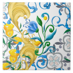 Zitrusfrüchte, Zitronen, mediterran     Fliese