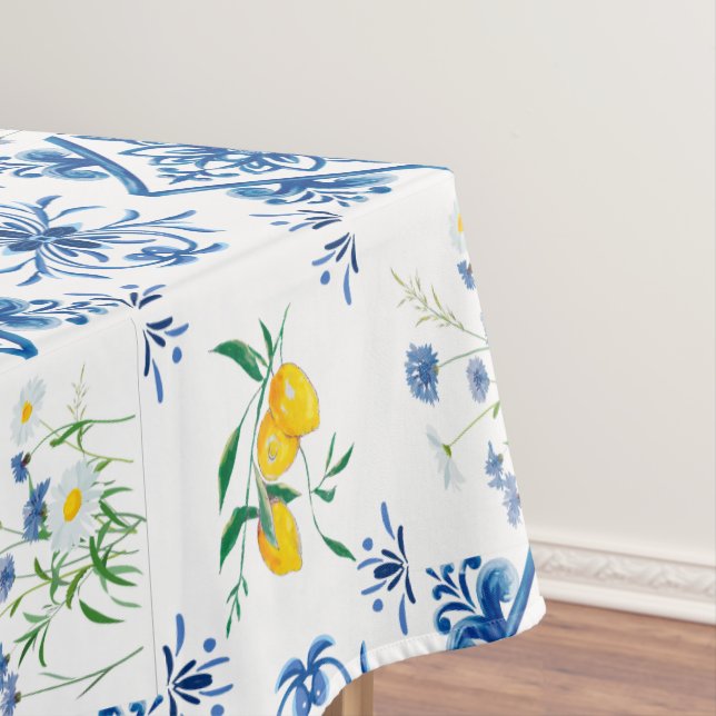 Zitrusfrüchte, Zitronen, mediterran    Tischdecke (Beispiel)