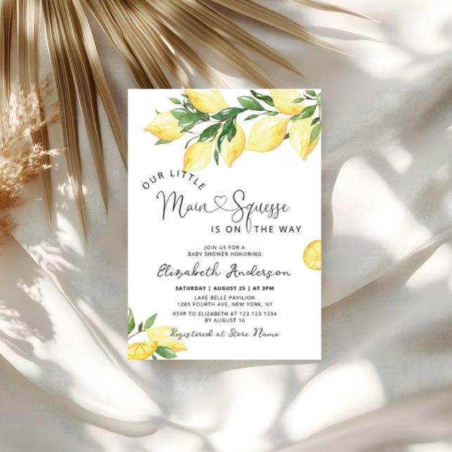 Zitrusfrüchte Zitronenfrüchte Hauptpresse Baby Dus Einladung (Von Creator hochgeladen)