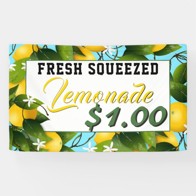 Zitrusfrüchte Zitronenholzständer Banner (Horizontal)