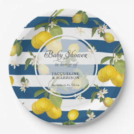 Zitrusfrüchte Zitrusfrüchte Blattfarbe Rosa Streif Pappteller