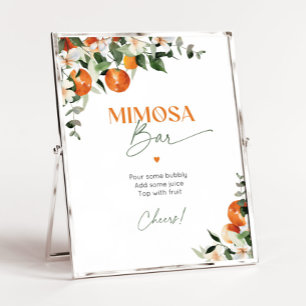 Zitrusfrüchteorangen Mimosa Bar Poster
