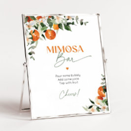 Zitrusfrüchteorangen Mimosa Bar Poster