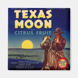 Zitrusfrüchtesiegel Texas Mond Magnet
