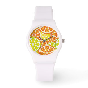 Zitrusfruchtmuster Armbanduhr
