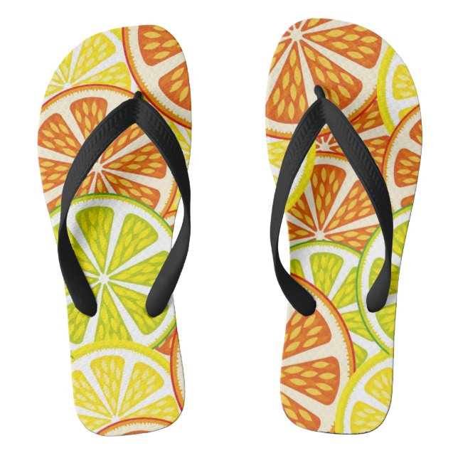 Zitrusfruchtmuster Flip Flops (Fußbett)