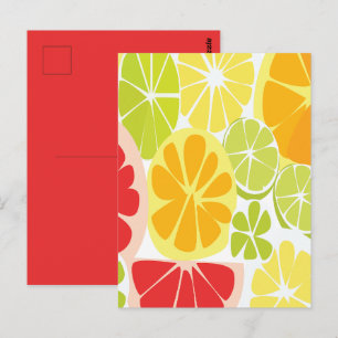 Zitrusfruchtmuster Postkarte