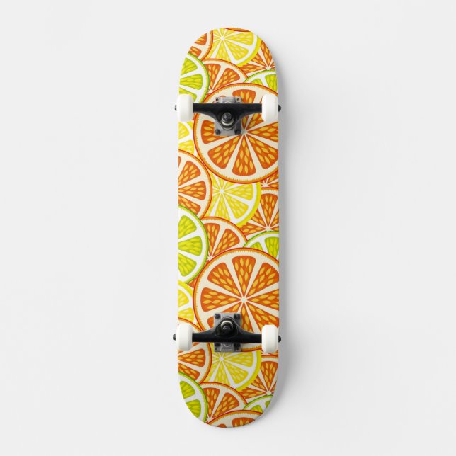 Zitrusfruchtmuster Skateboard (Vorderseite)