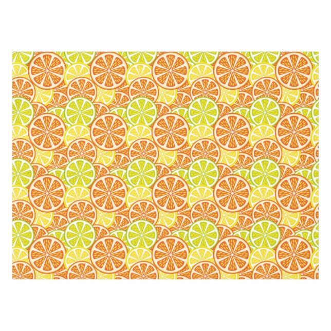 Zitrusfruchtmuster Tischdecke (Vorderseite (Horizontal))