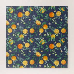 Zitrusfusion: Orangen mit tropischem Flair Puzzle