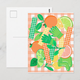 Zitrusgarten Glückseligkeit Postkarte