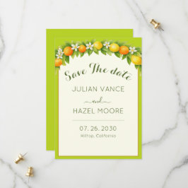 Zitrusgarten Orange & Lemon Hochzeit Save The Date
