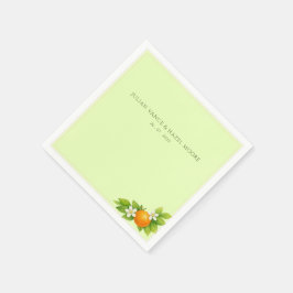 Zitrusgarten Orange & Lemon Hochzeitspapier Servie Serviette