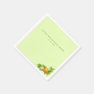Zitrusgarten Orange & Lemon Hochzeitspapier Servie Serviette