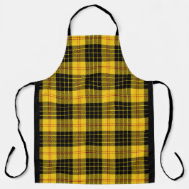 Zitrusgelb und schwarz Kariert Schürze