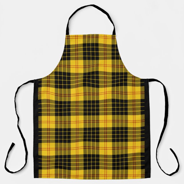 Zitrusgelb und schwarz Kariert Schürze (Vorderseite)